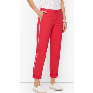 Talbots NWT relaxed chino pants side stripe 6P
